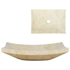 Νιπτήρας Κρεμ 50 x 35 x 12 εκ. Μαρμάρινος 142765