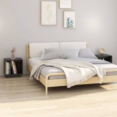 Κομοδίνα 2 τεμ. Γκρι 40 x 30 x 40 εκ. από Μασίφ Ξύλο Πεύκου 813340