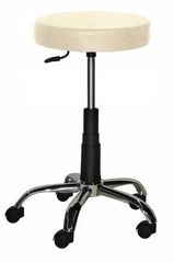 Τροχήλατο σκαμπό ιατρείου με ψηλό αμορτισέρ - Ιβουάρ