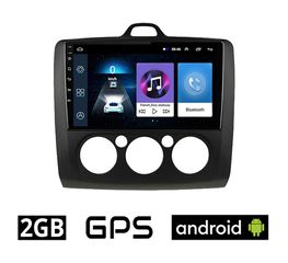 FORD FOCUS (2005 - 2011) *Με χειροκίνητο κλιματισμό Android οθόνη αυτοκίνητου 2GB με GPS WI-FI (ηχοσύστημα αφής 9" ιντσών OEM Youtube Playstore MP3 USB Radio Bluetooth Mirrorlink εργοστασιακή, 4x60W,
