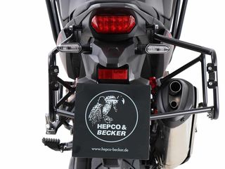 Πλαϊνές πίσω βάσεις HEPCO-BECKER μαύρες για Honda CRF 1100 L Africa Twin (2019-)