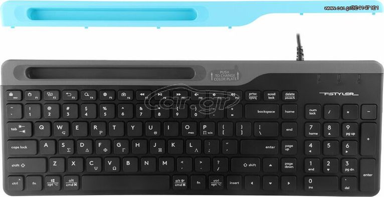 A4 TECH FSTYLER ΕΝΣΥΡΜΑΤΟ ΠΛΗΚΤΡΟΛΟΓΙΟ Η/Υ USB FK25 EN/GR WIRED KEYBOARD ULTRA SLIM BLACK GR