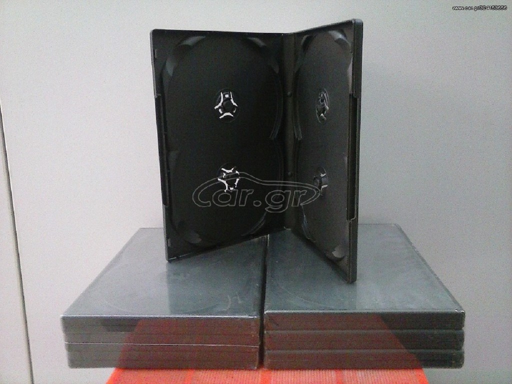 DVD θήκη μαύρη 4 θέσεων