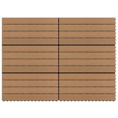 vidaXL Πλακάκια Deck 6 τεμ. Καφέ 60 x 30 εκ. 1,08 μ² από WPC