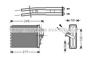 ΨΥΓΕΙΟ ΚΑΛΟΡΙΦΕΡ ΚΑΙΝΟΥΡΙΟ FORD KA 2008-2016 (180Χ158Χ42) AVA FT6304 DENSO DRR09042 FRIGAIR 0604.3030 NISSENS 71453 NRF 53641 VALEO 812336 77362540 1582253 9S5119850CA