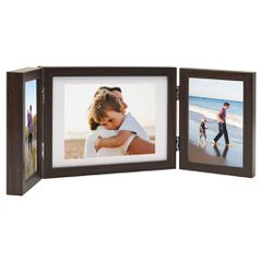 vidaXL Τριπλή Κορνίζα Κολάζ Σκούρο Καφέ 22 x 15 εκ. + 2 x (10 x15εκ.)