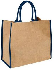 Harry τσάντα 40x35x20εκ 100% Jute PF Concept NATURAL/NAVY