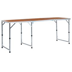 vidaXL Τραπέζι Κάμπινγκ Πτυσσόμενο 180 x 60 εκ. Αλουμινίου