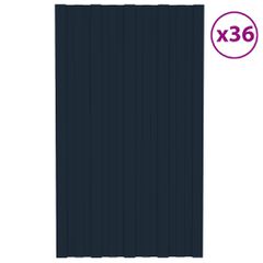 vidaXL Πάνελ Οροφής 36 τεμ. Ανθρακί 80 x 45 εκ. από Γαλβανιζέ Ατσάλι