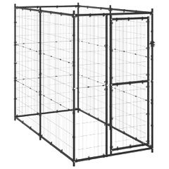 vidaXL Κλουβί Σκύλου Εξ. Χώρου Ατσάλι 110 x 220 x 180 εκ.
