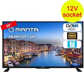 Manta 24 '' Hd DVB-T2 Hevc / H.265 TV, 12V Socket - (24LHN122T)