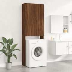 vidaXL Ντουλάπι Πλυντηρίου Καφέ Δρυς 64 x 25,5 x 190 εκ.