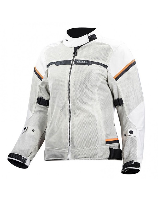 Ls2 Riva Lady Jacket Light Grey/Hv Orange