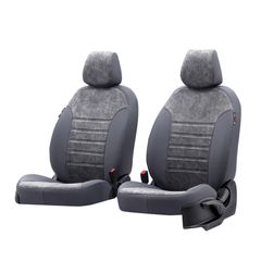 Καλύμματα καθισμάτων Milano Design γκρι σουέτ-τεχνόδερμα συμβατά με Citroen Berlingo III 8τμχ