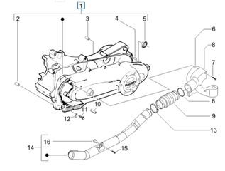 Καπάκι Φυγοκεντρικού Piaggio Zip 50 4T NOABS E2 2006-2013 LBMC25C 969211