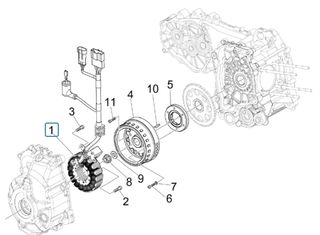 Πηνιοφόρος Piaggio MP3 125 YOUrban ERL 2011-2013 ZAPM71100/ZAPM71101 642054