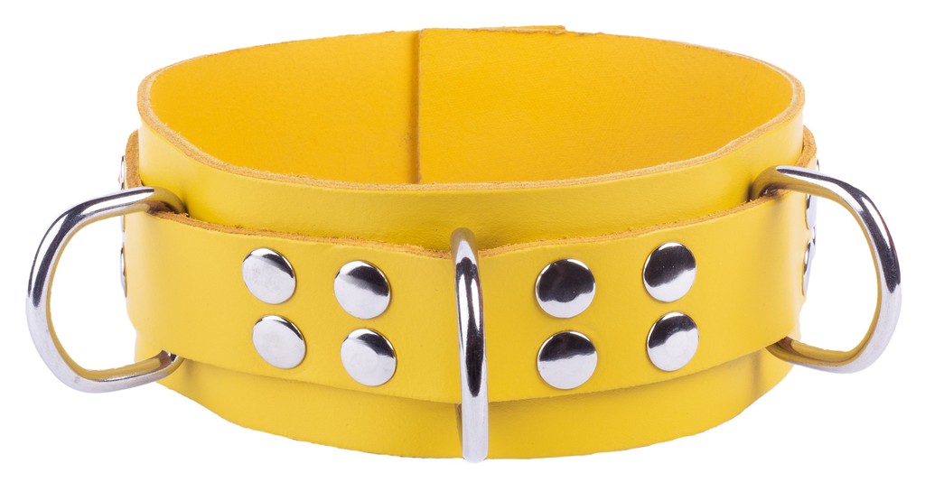 Δερμάτινο Κολάρο Ultra Yellow