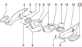 Λάστιχο Πατώματος Αριστερό Gilera Runner 125 VX ZAPM24200 1998-2005 299775
