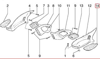 Λάστιχο Πατώματος Αριστερό Gilera Runner 180 FXR 2T ZAPM0800000001001 1998-2005 299775