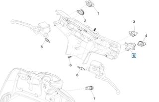 Διακόπτης Φλάς Vespa GTS 250 4T 4V ie NOABS E3 2005-2016 ZAPM4510 641745