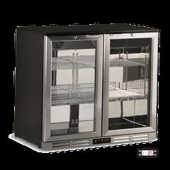 Βιτρίνα Συντήρησης Back Bar Διπλή Inox Με Ανοιγόμενες Πόρτες S 185 XH - Klimaitalia