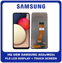 OEM Συμβατό Για Samsung Galaxy Α02s (SM-A025F, SM-A025F/DS), M02s (SM-M025F/DS, SM-M025F) EU Version PLS LCD Display Screen Assembly Οθόνη + Touch Screen Digitizer Μηχανισμός Αφής Black Μαύρο No Frame