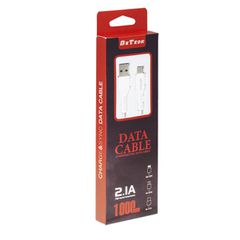 Καλώδιο USB 2.0 Micro USB Λευκό 1.0m DeTech DE-27M