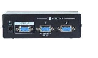 VGA Switcher Box Hub Διαχωριστής Βίντεο VGA 2 Πόρτες 250MHz (Ασημί) ftt14-013 (OEM)