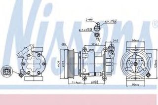 ΚΟΜΠΡΕΣΕΡ  12V 126\PV6 RENAULT CLIO III, NISSAN MICRA 1.5dCi 05--thumb-1