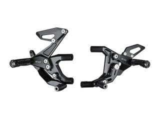 ΣΕΤ ΜΑΡΣΠΙΕ ALUMINIUM BLACK DV2 RACING REAR SETS ΓΙΑ DUCATI PANIGALE V2 2022| BONAMICI