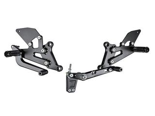 ΣΕΤ ΜΑΡΣΠΙΕ ALUMINIUM BLACK H011 RACING REAR SETS ΓΙΑ HONDA CBR500R/F/X 12'-18'| BONAMICI