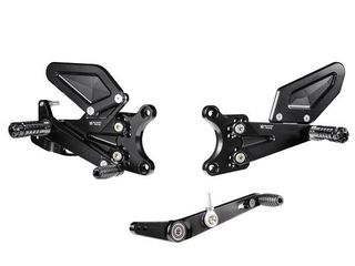 ΣΕΤ ΜΑΡΣΠΙΕ ALUMINIUM BLACK Y013 RACING REAR SETS ΓΙΑ YAMAHA R6 17'-20'| BONAMICI