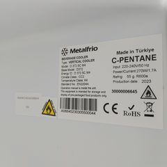 Ψυγείο βιτρίνα αναψυκτικών, 60*62.5*186.5 εκ, Βαθμοί +1/+10 C, 382 lt, Metalfrio, D372 SCM4. Ποιότητα & Τιμή Stockinox-thumb-10