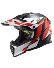 LS2 MX437J Fast Evo Mini Strike Black/White/Red