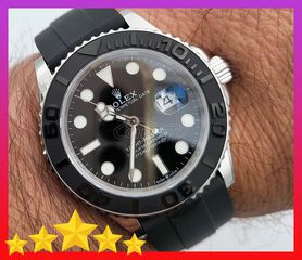 rolex yachtmaster 2 ατσαλι 42mm rubber b replica αντιγραφη