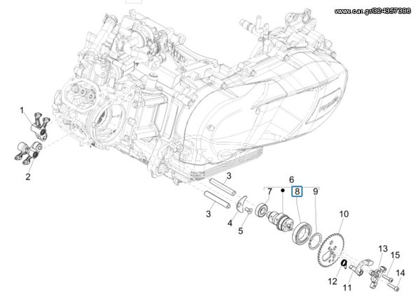 Ρουλεμάν Εκκεντροφόρου Piaggio Medley 125 4T ie ABS E4 2020 RP8MB0100 879541