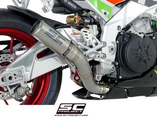 Sc Project Εξάτμιση Τελικό CR-T Titanium APRILIA RSV4 2017 Racing Version Xωρίς Προδιαγραφές Θορύβου Ψηλή Τοποθέτηση Με Μεταλικό Διχτάκι στην έξοδο