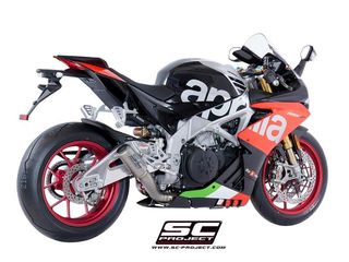 Sc Project Εξάτμιση Τελικό CR-T Titanium APRILIA RSV4 2017 Racing Version Xωρίς Προδιαγραφές Θορύβου Χαμηλή Τοποθέτηση Μεταλικό Διχτάκι στην εξοδο