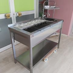 Bar station 120*67*86/90 εκ. Ποιότητα & Τιμή Stockinox-thumb-1