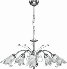 Arkolight Φωτιστικό Πολύφωτο 5φ Μέταλλο χρώμιο/Γυαλί Ε14 - (1202-1/5)