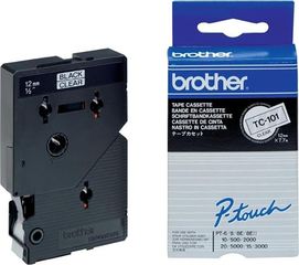 Brother P-Touch Laminated Black On Transparent 7,7m x 12mm - (TC101)