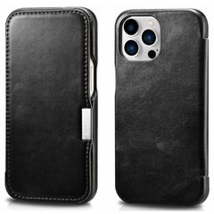 Θήκη iCarer Leather Wallet Apple iPhone 13 Pro (6.1″) Side-Open Black