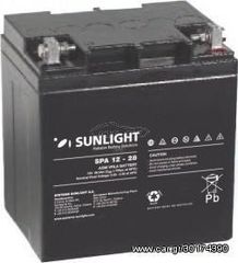 Επαναφορτιζόμενη μπαταρία Παλετοφόρου VRLA Sunlight 12V 28Ah SPA12-28
