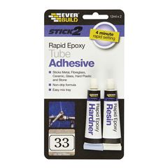verBuild 490483 RAPID EPOXY TUBE - ΔΥΟ ΣΥΣΤΑΤΙΚΩΝ ΙΣΧΥΡΟ ΣΥΓΚΟΛΛΗΤΙΚΟ 4 ΛΕΠΤΩΝ 12ML x2 (ΔΙΑΦΑΝΕΣ)
