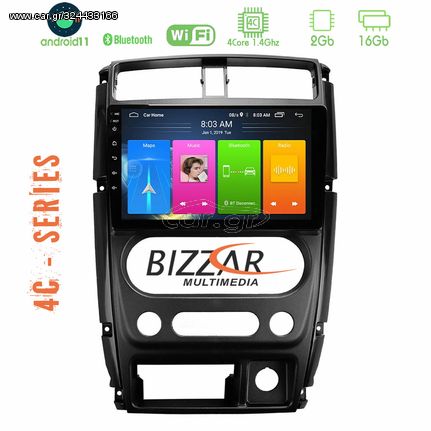 Bizzar Suzuki Jimny 2007-2017 4core Android11 2+16GB Navigation Multimedia Tablet 9″