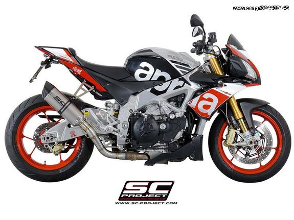 Sc Project Εξάτμιση Τελικό Oval Titanium APRILIA Tuono V4  2015 - 2016 Με Προδιαγραφές Θορύβου 