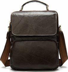 Cardinal Δερμάτινο τσαντάκι ώμου 8605 σκούρο καφέ