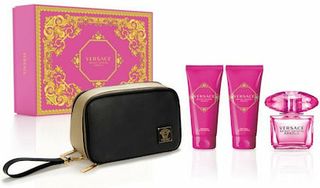 VERSACE Bright Crystal Absolu SET: EDP 90ml + body lotion 100ml + shower gel 100ml + pouch