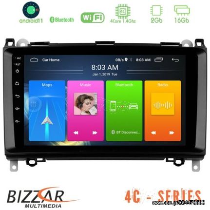 Bizzar Mercedes A/B/Vito/Sprinter Class 4core Android11 2+16GB Navigation Multimedia