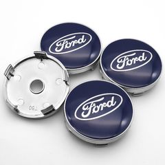 Καπάκια για ζάντες Τάπες κέντρου ζάντας Ford 60mm Μπλέ Σετ 4 τεμ